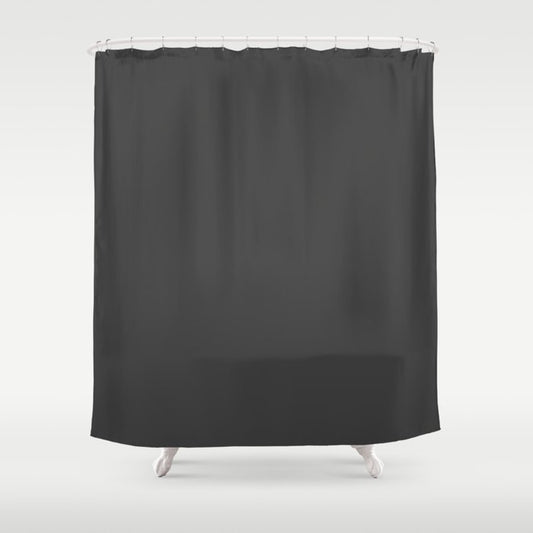 Ash Dark Gray Solid Color Pairs To PPG 2021 Trending Hue Starless Sky PPG0995-7 Shower Curtain