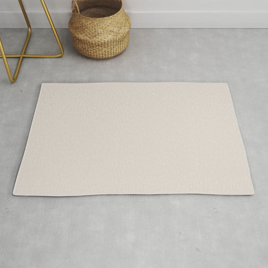 Ash Off-White Solid Color Accent Shade / Hue Matches Sherwin Williams Everyday White SW 6077 Throw & Area Rugs