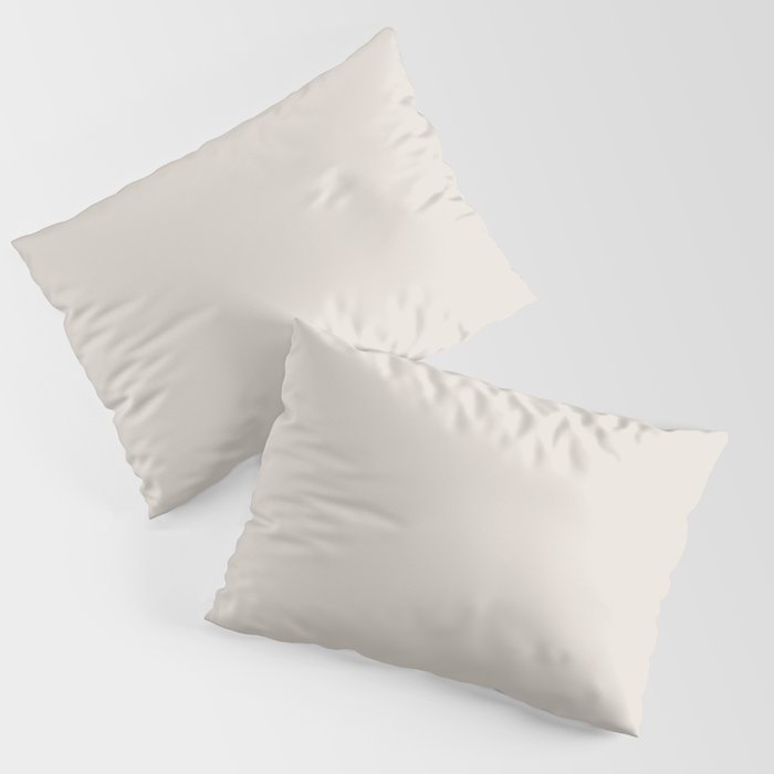 Ash Off-White Solid Color Accent Shade / Hue Matches Sherwin Williams Everyday White SW 6077 Pillow Sham Set