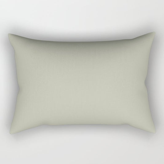Astral Light Pastel Green Solid Color Pairs To Sherwin Williams Softened Green SW 6177 Rectangular Pillow