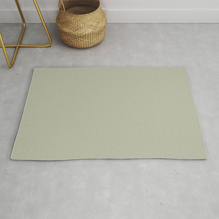 Astral Light Pastel Green Solid Color Pairs To Sherwin Williams Softened Green SW 6177 Throw & Area Rugs