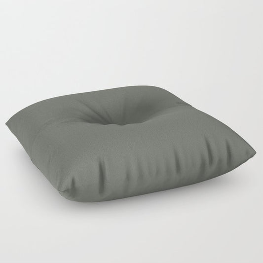 At Peace Dark Green Grey Solid Color Pairs To Sherwin Williams Pewter Green SW 6208 Floor Pillow