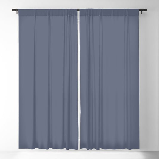 At Peace Mid Tone Blue Solid Color Pairs To Sherwin Williams Mesmerize SW 6544 Blackout Curtain