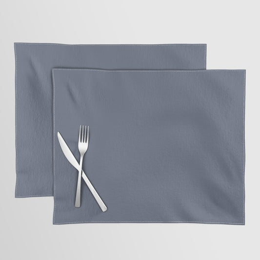 At Peace Mid Tone Blue Solid Color Pairs To Sherwin Williams Mesmerize SW 6544 Placemat