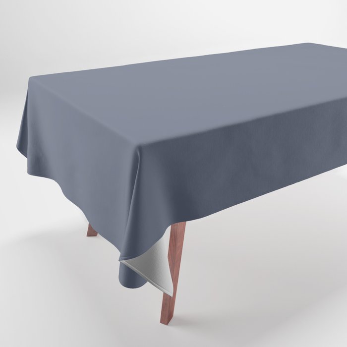 At Peace Mid Tone Blue Solid Color Pairs To Sherwin Williams Mesmerize SW 6544 Tablecloth