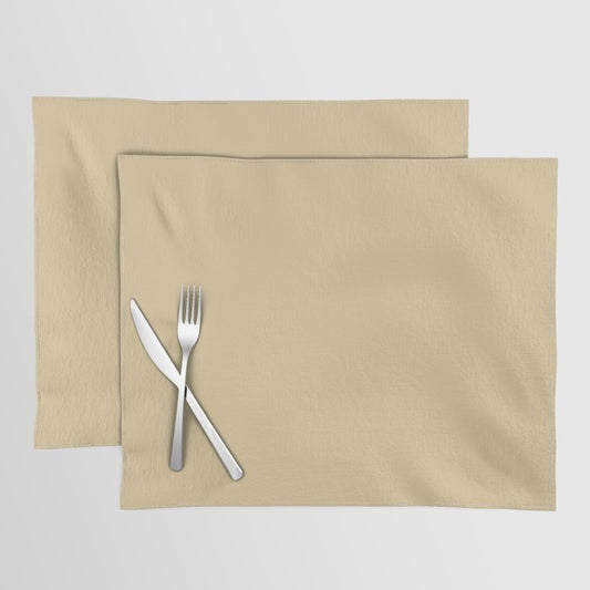 At Peace Neutral Light Beige Solid Color Sherwin Williams Pale Moss SW 9027 Placemat
