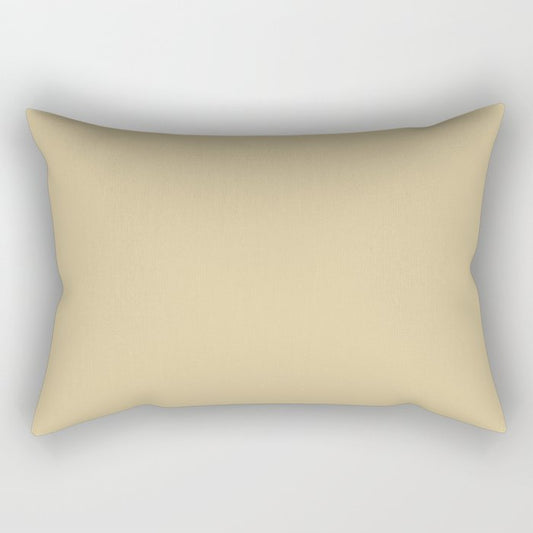 At Peace Neutral Light Beige Solid Color Sherwin Williams Pale Moss SW 9027 Rectangular Pillow