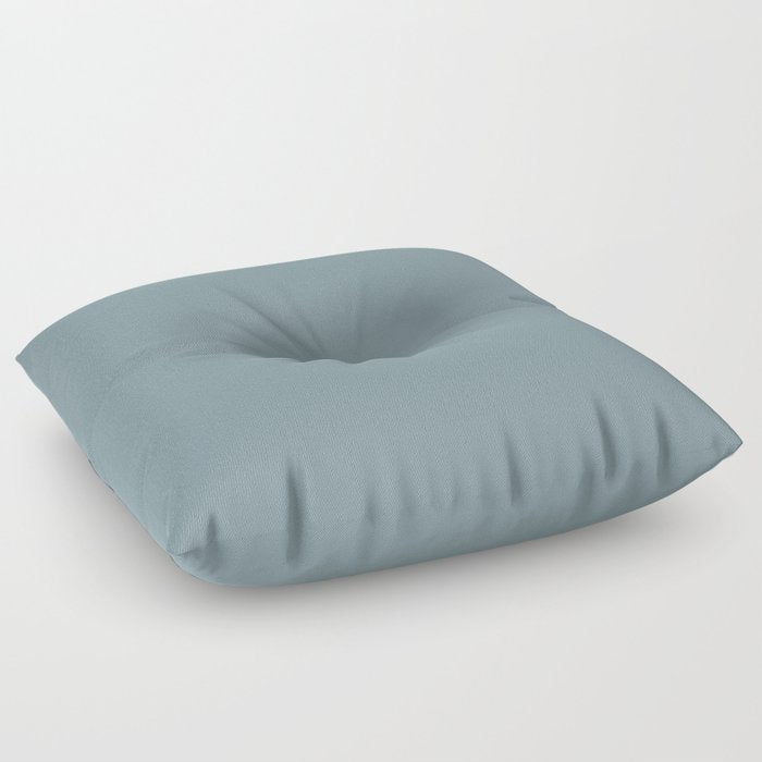 Atmospheric Dark Pastel Blue Gray Solid Color Pairs To Sherwin Williams Whirlpool SW 9135 Floor Pillow