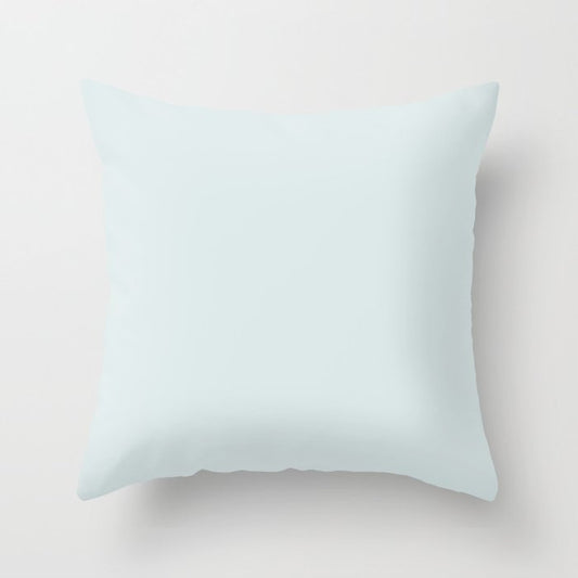 Atmospheric Pastel Blue Solid Color Accent Shade / Hue Matches Sherwin Williams Sky High SW 6504 Throw Pillow