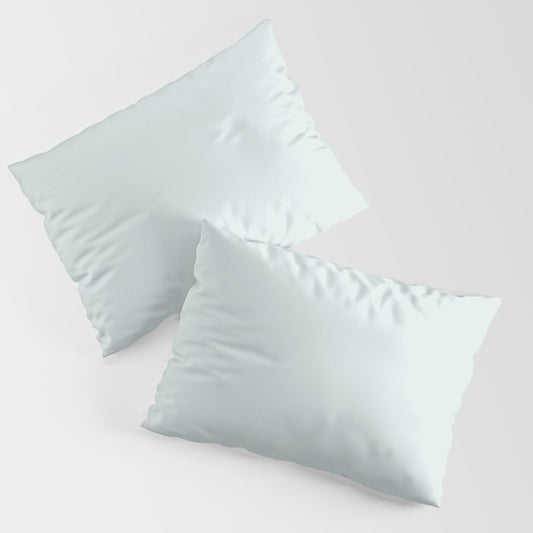 Atmospheric Pastel Blue Solid Color Accent Shade / Hue Matches Sherwin Williams Sky High SW 6504 Pillow Sham Set