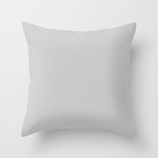 Autonomous Light Gray - Grey Solid Color Accent Shade Matches Sherwin Williams Tinsmith SW 7657 Throw Pillow