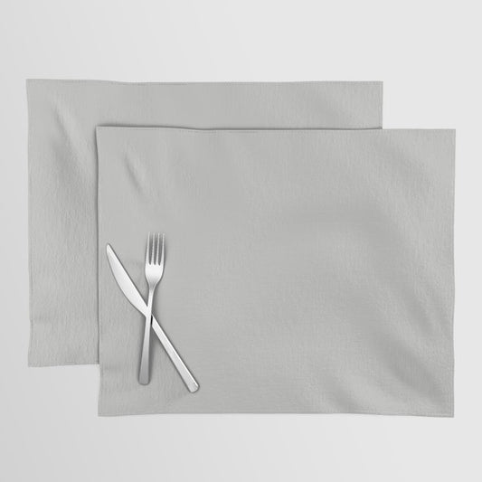 Autonomous Light Gray - Grey Solid Color Accent Shade Matches Sherwin Williams Tinsmith SW 7657 Placemat