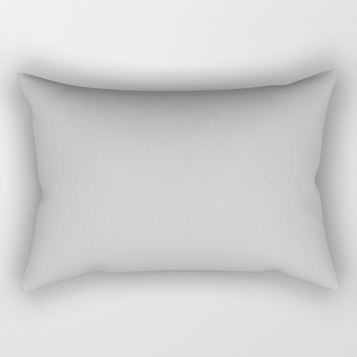 Autonomous Light Gray - Grey Solid Color Accent Shade Matches Sherwin Williams Tinsmith SW 7657 Rectangular Pillow