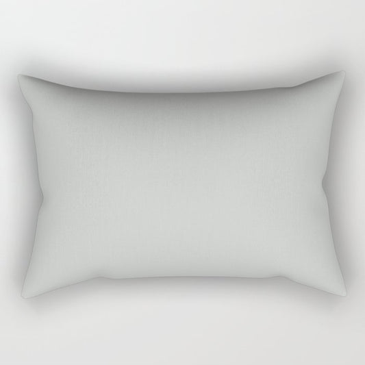 Autonomous Light Gray - Grey Solid Color Accent Shade Matches Sherwin Williams Tinsmith SW 7657 Rectangular Pillow