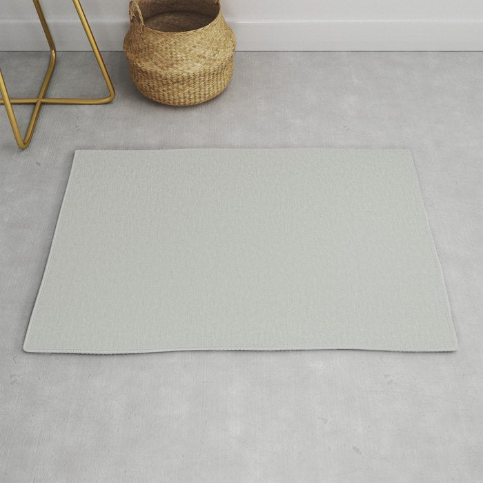 Autonomous Light Gray - Grey Solid Color Accent Shade Matches Sherwin Williams Tinsmith SW 7657 Throw & Area Rugs