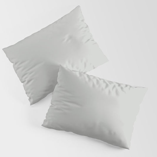Autonomous Light Gray - Grey Solid Color Accent Shade Matches Sherwin Williams Tinsmith SW 7657 Pillow Sham Set