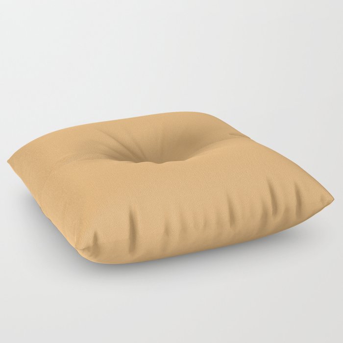 Autumn Amber Glow Brown Solid Color Accent Shade / Hue Matches Sherwin Williams Torchlight SW 6374 Floor Pillow