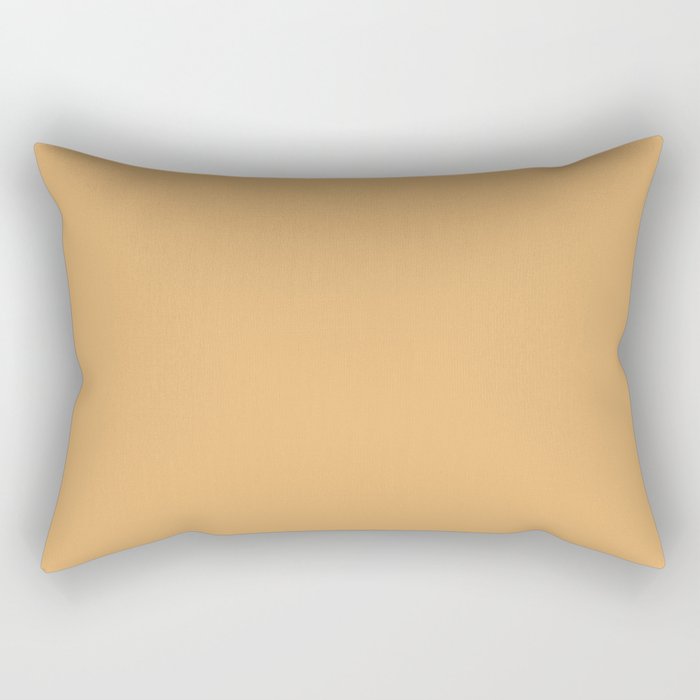 Autumn Amber Glow Brown Solid Color Accent Shade / Hue Matches Sherwin Williams Torchlight SW 6374 Rectangular Pillow