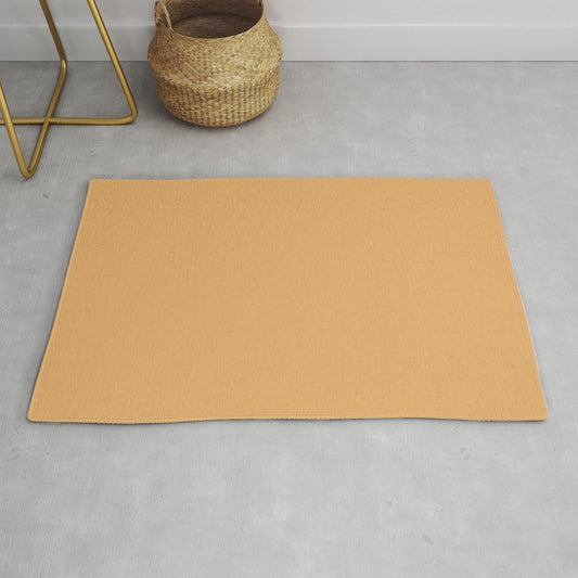 Autumn Amber Glow Brown Solid Color Accent Shade / Hue Matches Sherwin Williams Torchlight SW 6374 Throw & Area Rugs