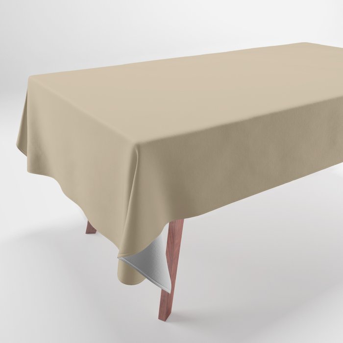 Autumn Baskets Neutral Beige Taupe Solid Color Pairs To Sherwin Williams Favorite Tan SW 6157 Tablecloth