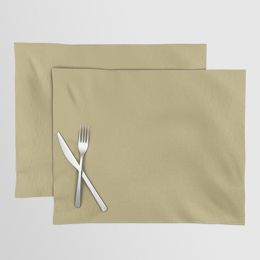 Autumn Begins Light Beige Solid Color Pairs To Sherwin Williams Cool Avocado SW 9029 Placemat