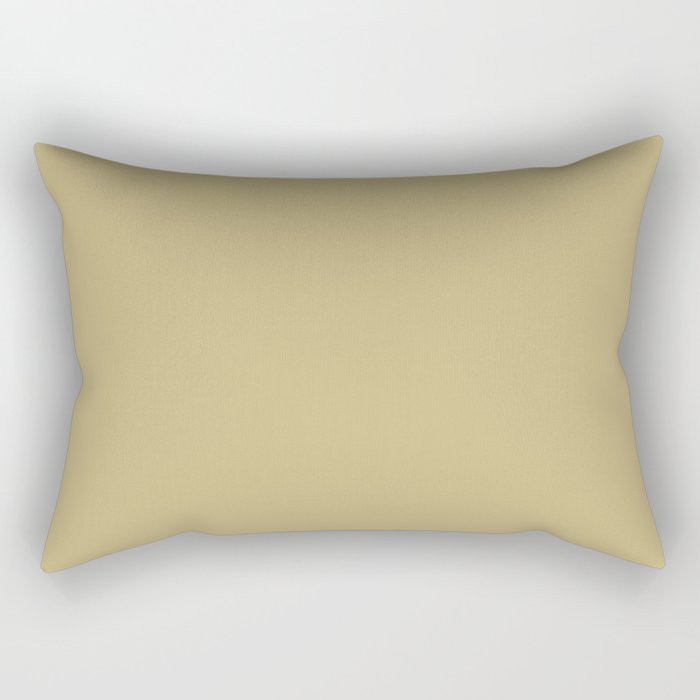 Autumn Begins Light Beige Solid Color Pairs To Sherwin Williams Cool Avocado SW 9029 Rectangular Pillow