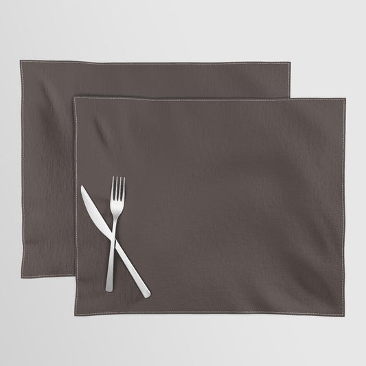 Autumn Brown Single Solid Color Pairs HGTV 2021 Color Of The Year Accent Shade Dark Bronzetone Placemat