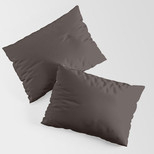 Autumn Brown Single Solid Color Pairs HGTV 2021 Color Of The Year Accent Shade Dark Bronzetone Pillow Sham Set