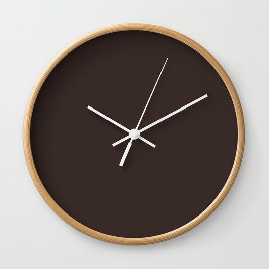 Autumn Brown Single Solid Color Pairs HGTV 2021 Color Of The Year Accent Shade Dark Bronzetone Wall Clock