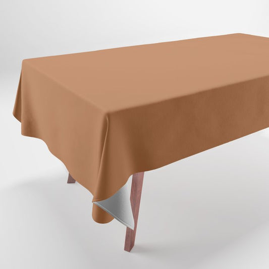Autumn Brown Solid Color Accent Shade / Hue Matches Sherwin Williams Gingery SW 6363 Tablecloth