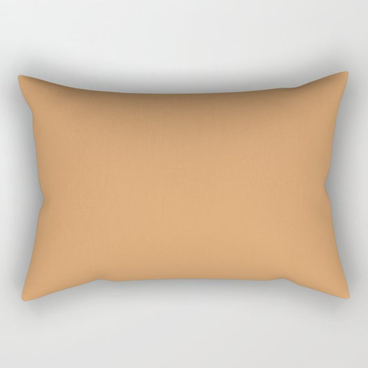 Autumn Dreams Brown Solid Color - Accent Shade - Matches Sherwin Williams Bakelite Gold SW 6368 Rectangular Pillow