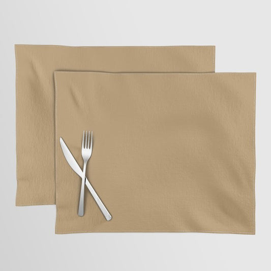Autumn Fields Golden Brown Solid Color PPG 2021 Trending Hue Welcome Home PPG1092-5 Placemat