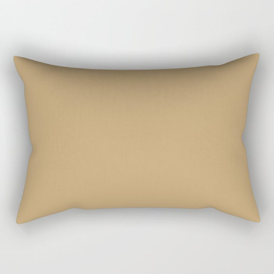 Autumn Fields Golden Brown Solid Color PPG 2021 Trending Hue Welcome Home PPG1092-5 Rectangular Pillow