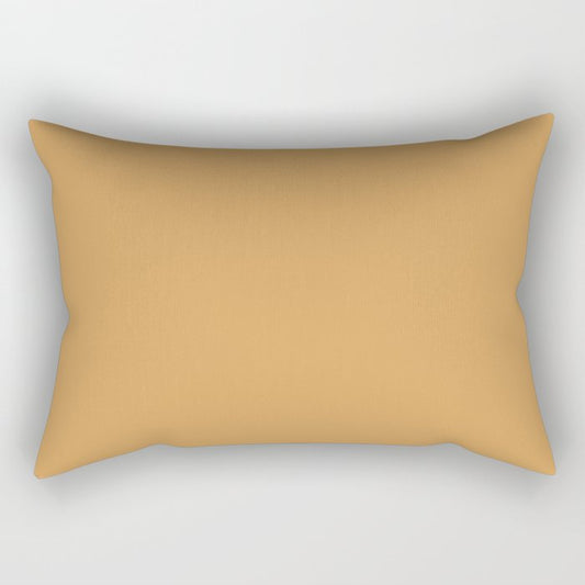 Autumn Maple Leaf Brown Solid Color - Accent Shade - Matches Sherwin Williams Ceremonial Gold SW 638 Rectangular Pillow