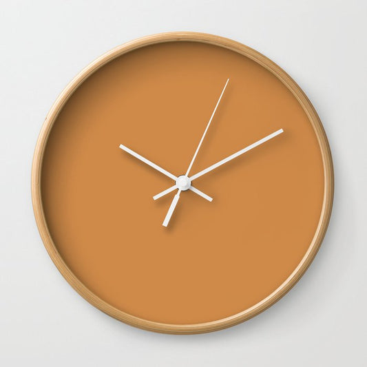 Autumn Orange Mid-tone Solid Color Pairs Rustoleum 2021 Color Of The Year Accent Shade Warm Caramel Wall Clock