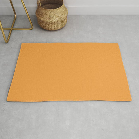 Autumn Pumpkins Solid Color Accent Shade / Hue Matches Sherwin Williams Osage Orange SW 6890 Throw & Area Rugs