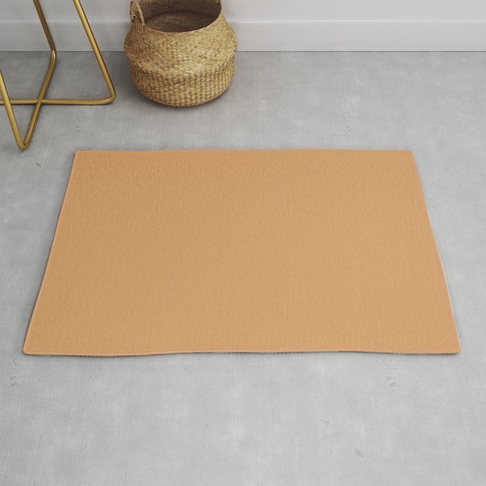 Autumn Warm Brown Solid Color Accent Shade / Hue Matches Sherwin Williams Harvest Gold SW 2858 Throw & Area Rugs