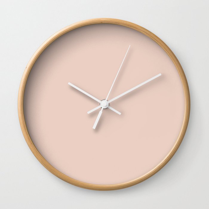 Baby Girl Pastel Pink Solid Color Inspired by HGTV 2020 Color of the Year Romance HGSW2067 Wall Clock