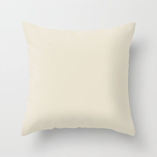 Baby's Breath Solid Color PANTONE 11-0202 2022 Summer Trending Shade - Hue - Colour Throw Pillow