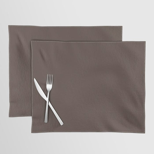 Back To Nature Dark Brown Solid Color Pairs To Sherwin Williams Otter SW 6041 Placemat