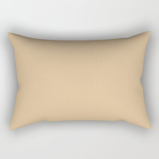 Baked Bread Beige Solid Color - Accent Shade - Matches Sherwin Williams Cupola Yellow SW 7692 Rectangular Pillow