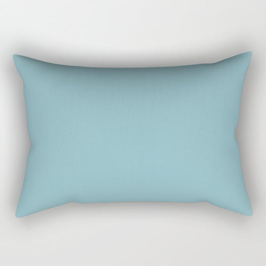 Balmy Light Pastel Blue Solid Color Pairs To Sherwin Williams Ebbtide SW 6493 Rectangular Pillow