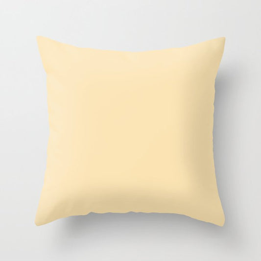 Banana Yellow Solid Color Pairs To Sherwin Williams They Call it Mellow SW 9015 Throw Pillow