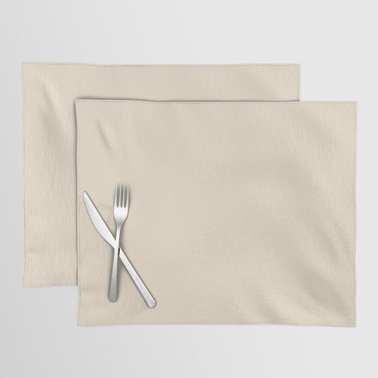 Bare-bones Beige Solid Color - Accent Shade - Matches Sherwin Williams Champagne SW 6644 Placemat