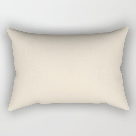 Bare-bones Beige Solid Color - Accent Shade - Matches Sherwin Williams Champagne SW 6644 Rectangular Pillow