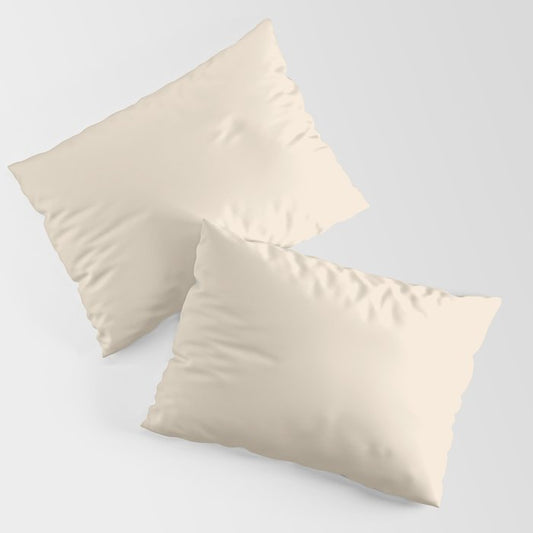 Bare-bones Beige Solid Color - Accent Shade - Matches Sherwin Williams Champagne SW 6644 Pillow Sham Set