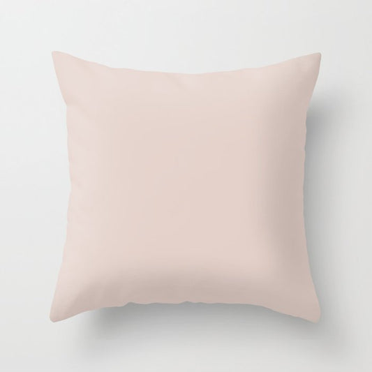 Barely Beige Solid Color Pairs PPG Pale Taupe PPG1073-3 - All One Single Shade Hue Colour Throw Pillow