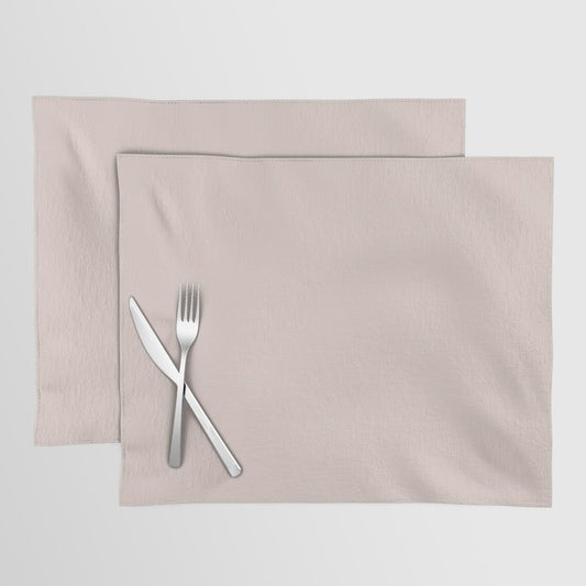 Barely Beige Solid Color Pairs PPG Pale Taupe PPG1073-3 - All One Single Shade Hue Colour Placemat