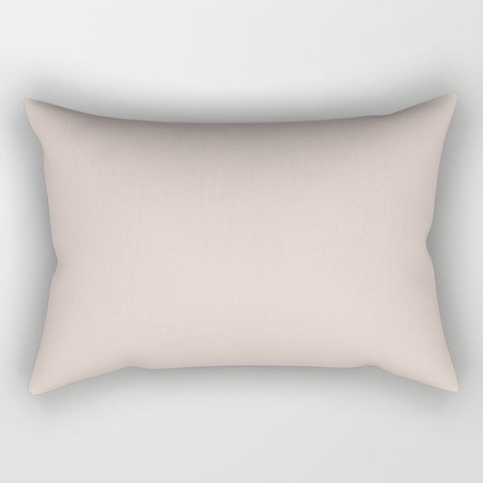 Barely Beige Solid Color Pairs PPG Pale Taupe PPG1073-3 - All One Single Shade Hue Colour Rectangular Pillow