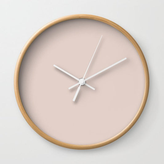 Barely Beige Solid Color Pairs PPG Pale Taupe PPG1073-3 - All One Single Shade Hue Colour Wall Clock